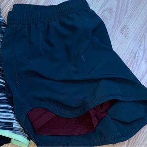 Athletic shorts with spandex underneath(help a ton with thighs rubbing together)